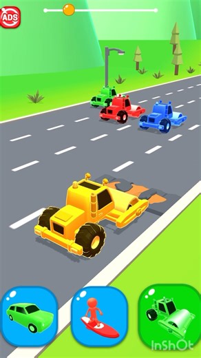 #shapeshifting road roller safety racing cartoon funny game #cartooncharacter