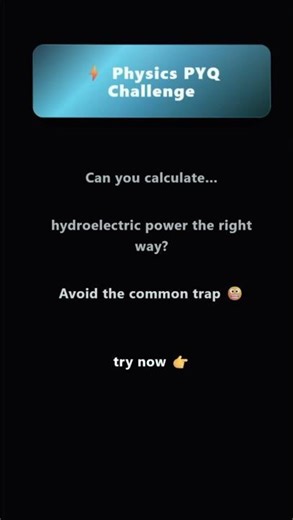 Can you calculate hydroelectric power the right way? 🤔 • Physics PYQ #neet2026