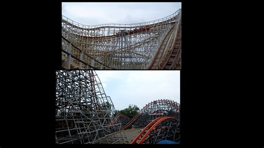 2.8K views · 24 reactions | Six Flags New England then and now. Cyclone/Wicked Cyclone. Cyclone operated from 6/24/1983 to 7/20/2014. Built by the Philadelphia Toboggan Coasters, Inc. designed by William Cobb. 2015 Rocky Mountain Construction converted Cyclone into Wicked Cyclone. Six Flags New England. ACE New England. American Coaster Enthusiasts | Six Flags New England Ultimate | Facebook