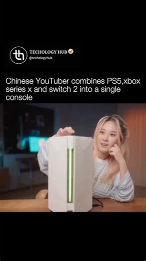 Techologyhub on Instagram: "A Chinese creator has engineered a one-of-a-kind hybrid console that fuses PlayStation 5, Xbox Series X, and Nintendo Switch 2 hardware into a single functional system, dubbed the “Ningtendo PXBOX 5.”⁣ ⁣ Built by modder XNZ, the setup packs original PS5, Series X, and Switch 2 boards into one custom chassis. It uses a shared power supply, a custom aluminum cooling solution, and an internal selector that allows only one console to operate at a time.⁣ ⁣ Media: xnzxnz / 