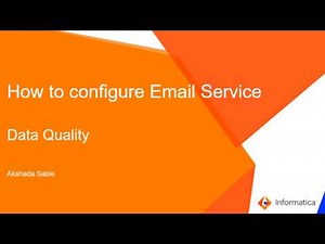 How To Configure Email Service in Data Quality