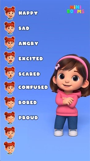 10 Feelings Kids Should Know | Feelings Name & Actions | #kidsshorts