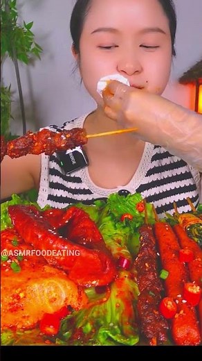 🌶 Insanely Spicy Momo + Noodles Mix 😳 | ASMR Eating Sounds #ASMR #Spicy #Shorts