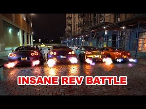 INSANE GTR REV BATTLE *R35 FLAME TUNE in NYC*