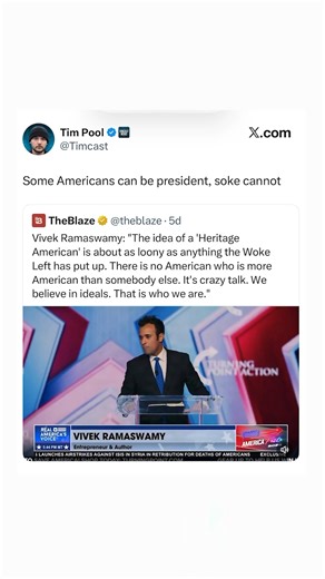 Tim Pool on Instagram: "Some Americans Can Be President, Some Cannot"