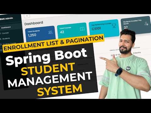 Spring Boot Enrollment List With Pagination | Student Management System Project