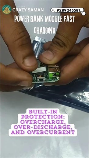 Power Bank Module Fast Charging | 18650 5V 2.4A Lithium Battery | 22.5W Charging Module #lithium