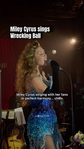 Miley Cyrus SINGS Wrecking Ball for the FIRST TIME in YEARS | Emotional moment #MileyCyrus #Shorts