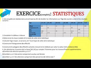 Leçon 5. Exercice final : #Statistiques niveau #première ( 1ere S)