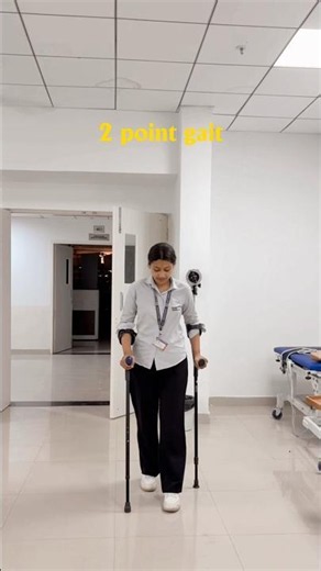 Gait with crutch Part -1 #physiotherapy #painrehab #physicaltherapist #physiotherapist #rehabilitate