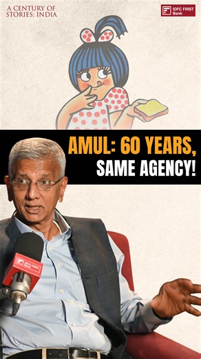 A Century Of Stories on Instagram: "Discover the incredible secret behind Amul Butter’s iconic and longest-running advertising campaign in India! This segment reveals why Amul is a case study even in international forums: the same agency has handled the account for over 40-60 years. . . . #idfcfirstbank #podcast #advertising"