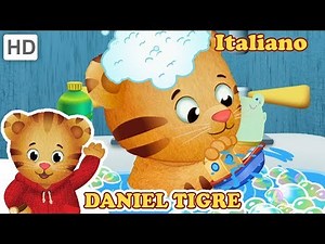 Daniel Tiger in Italiano 🛁 Tempo del Bagno con Daniel! | Video per Bambini