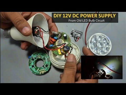 खराब बल्ब से बनाया powerful dc power supply | how to make 12v dc supply