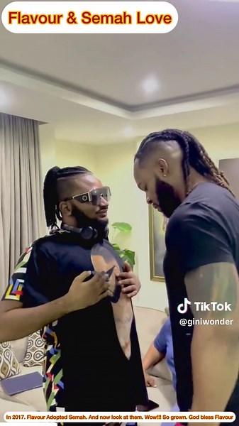 Flavour and the blind liberian boy. #fypシ #fyp #flavour #semah #davido #music