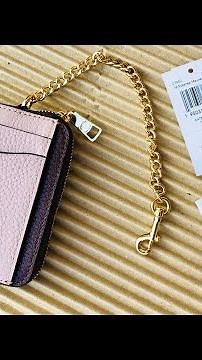 COACH ☜UNBOXING☞ Zip Card Case / C7650