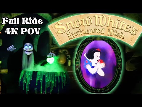 Disneyland Snow White Full Ride | Snow White's Enchanted Wish | Fantasyland 4K Low Light POV 2023