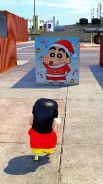 Shinchan🤣 Opening Santaclaus😱 Surprise Gift🎁 #gta5 #shorts #gta5telugu #shinchan #dominator_yt