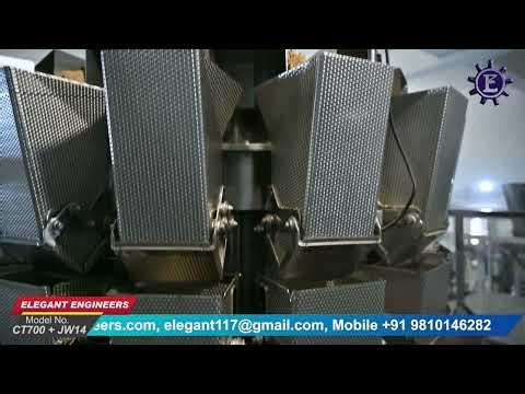 Automatic VFFS with Spring type Multihead weigh filler for Sticky Products