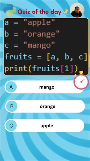 Quiz of the day #python #quiz #programming