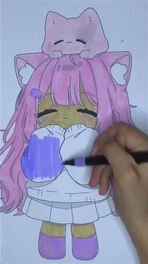 How to Coloring Gacha Club... #color #drawing #colormixingmagic #art #mixcolor #painting #gachaclub