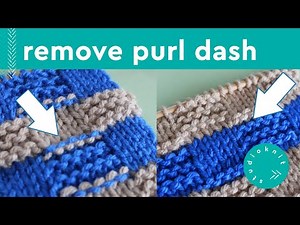 How to Remove Purl Dash Lines in Knitting with Studio Knit