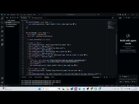 Telegram bot code explanation and demonstration