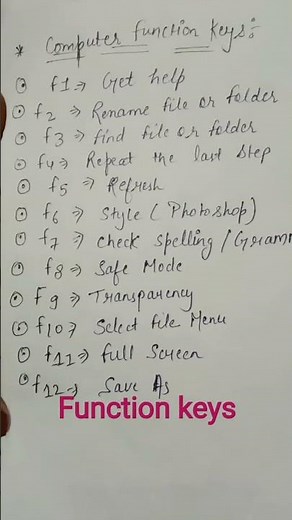 #Computer Function Keys#Education#📚 knowledge #🤗✨💫...