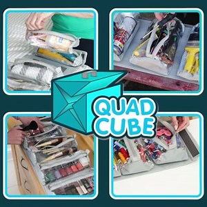 🚨 New Product Alert! 🚨 Introducing Quad Cube, the new, innovative storage solution for travel & home! Each Quad Cube features 4 easy-view, zippered, SUPER-roomy pouches which can be individually removed - so you can just un-roll, grab what you need and go! Whether it’s for home, travel or both – you’ll find so many uses for these super space-saving, clever roll-up bags. Ideal for make-up, crafting, travel, medicine, cleaning supplies and so much more! Another clever feature of the Quad Cube is