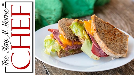 Corned beef and cabbage grilled cheese sandwich
