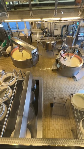 Inside the cheese room 🧀Stainless steel, quiet work, and milk turning into something timeless.