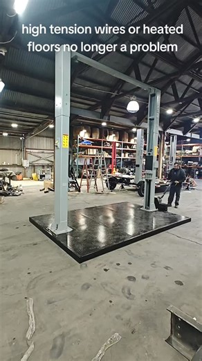 portable car hoist | 9000 lb hoist @quickliftusa high tension wires or heated floors no longer a problem #hoist #quickliftusa #bendpak @bendpak #Challenger #amgo | Instagram