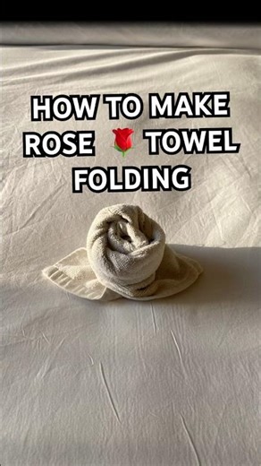 Rose 🌹 towel Art making #towel art #towelart #artwithtowel