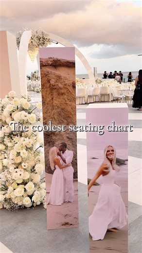 Creative Engagement Photo Seating Chart for Weddings
