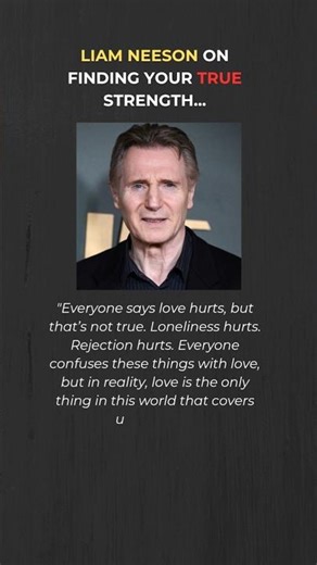 Liam Neeson on the Truth About Love ❤️ #liamneeson #wisdom #emotions
