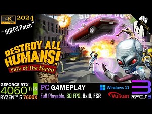 Destroy All Humans Path of the Furon PC Gameplay | RPCS3 | Full Playable | PS3 Emulator | 4k60FPS