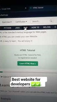 Best website for developers ✅ HTML, CSS , Javascript #htmltutorial #css