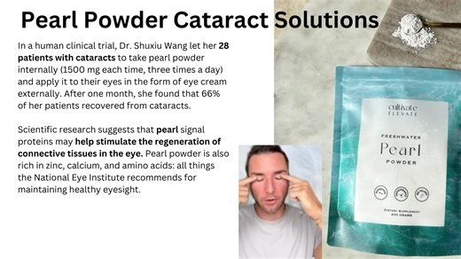Pearl powder eyesight cataract solutions