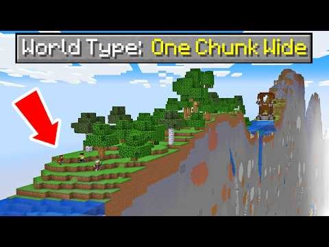 Minecraft, But It's One Chunk Wide...
