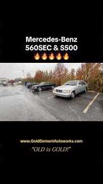 Beautiful 560SEC & S500 “OLD IS GOLD!!!” #c126 #w140 #goldelementautoworks #500sec #560sec #Sclass