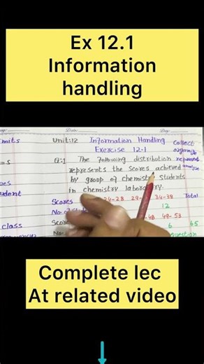 | 9th Math | Ex 12.1 Complete | Information Handling 2025