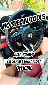 Official Alfa Romeo Oil Service Light Reset Tutorial DIY Giulia Guilia Stelvio 2020 2021 +
