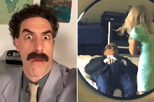 What was Rudy Giuliani doing in the Borat video?