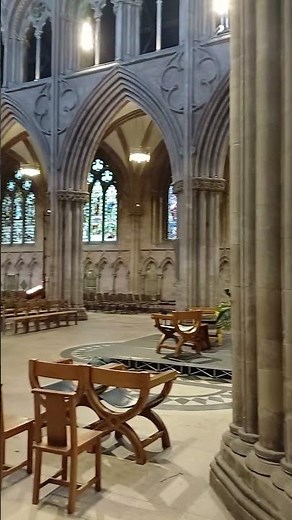 Inside Lichfield Cathedral looking down the aisle 27th September 2025
