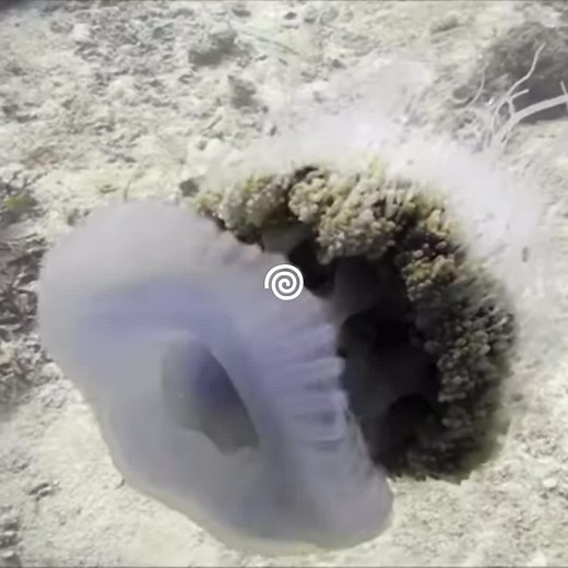 Beautiful Cauliflower Jellyfish in the Ocean