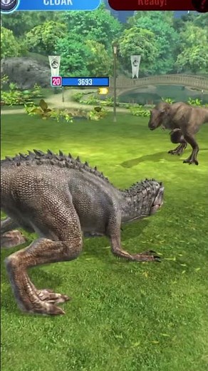 Indominus Rex vs Tyrannosaurus Rex| Jurassic World Alive #indominusrex #tyrannosaurusrex #shorts