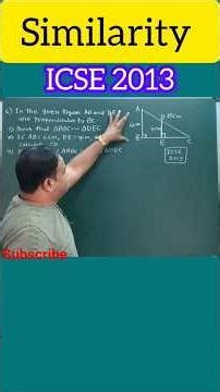SIMILARITY CLASS 10 ICSE||#maths