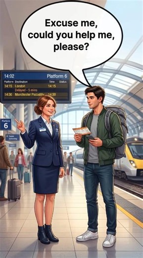 Asking About Train Delays 🚆 | Easy English Conversation (B1 Level)