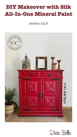 Bring bold energy to your space with a DIY makeover using Fiery Sky Silk All-In-One Mineral Paint! 🔥 This vibrant red-orange shade adds the perfect pop of color to any room, instantly transforming furniture into a statement piece. Why Silk All-In-One is perfect for projects like this: 🖌️ Smooth, creamy formula for easy, even coverage ✨ Built-in primer and topcoat for a durable, long-lasting finish 🎨 Rich, vibrant color that makes your furniture stand out 💡 Beginner-friendly while delivering 