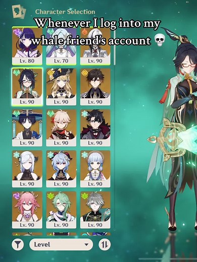 Unleveled Characters and Weapons in Genshin Impact