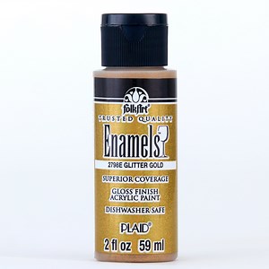 FolkArt Enamel Acrylic Craft Paint, Gloss Finish, Gold, 2 fl oz